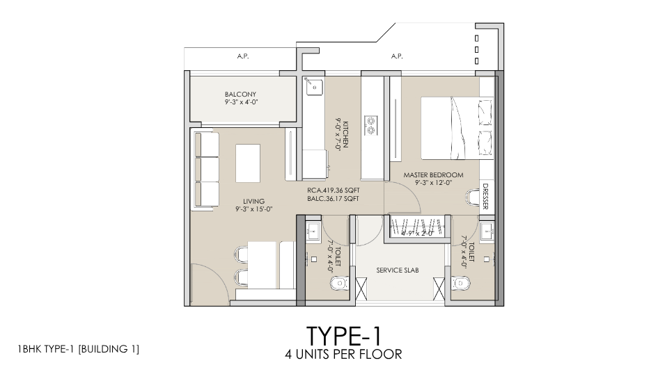 Ramdev-Avighna-Sky-Floor-Plan-1-BHK